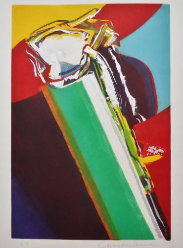 John Chamberlain print `Time Goes By, Purple Disappears` from `Natural Landscape` Suite 1987, American
